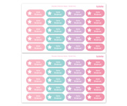 40 Stickers for Objects - Pink Star