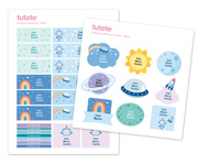 Iron-On Labels and Stickers Robot Combo Pack