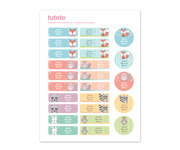 Iron-On Labels and Stickers Forest Animals Combo Pack