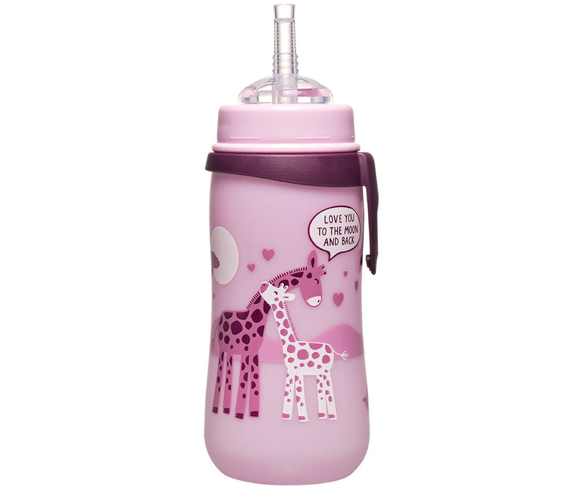 Bouteille Avec Paille Girafe 330 Ml