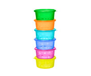 Lot de 6 Rcipients avec Couvercle Multicolore