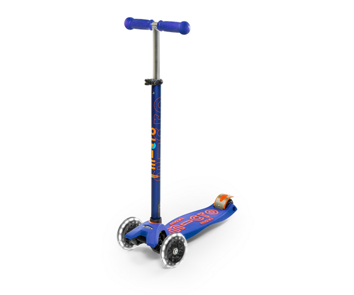 Patinete Maxi Micro Deluxe Azul Luces LED