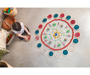 Mandala Piccole Monete Azzurre