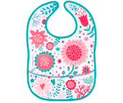 Bavoir Impermable avec Poche Fleurs