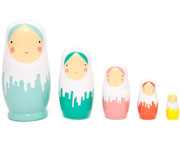 Matrioska di Legno Dripped Dolls