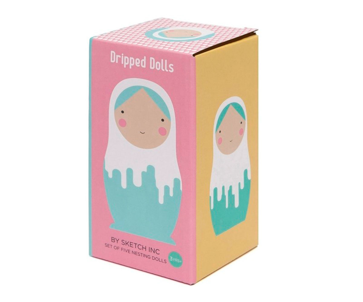 Matryoshka Wooden Dolls Dripped Tutete