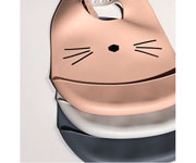 2 Bavoirs Silicone Tilda Chat Rose