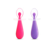 2 Cucharas Silicona Aprendizaje Gentle Rosa/Morado