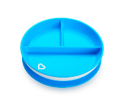 Plato Compartimentos con Ventosa Stay-Put Azul
