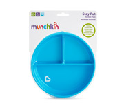 Plato Compartimentos con Ventosa Stay-Put Azul