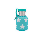Housse Noprne Personnalisable toiles Turquoise 350ml