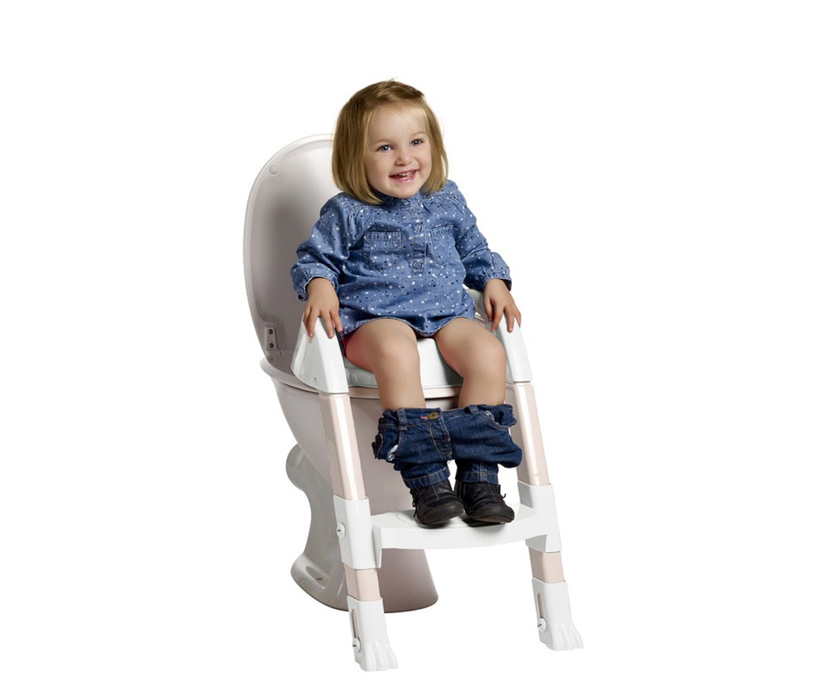 DeeprBlu Reducteur Toilette Enfant avec Marche, Rehausseur Toilette Enfant  Réglable en Hauteur, Siège de Toilette pour Enfant avec Poignée et Coussin