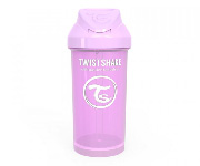 Twistshake Bottiglia Cannuccia Pastel Lavanda 360ml
