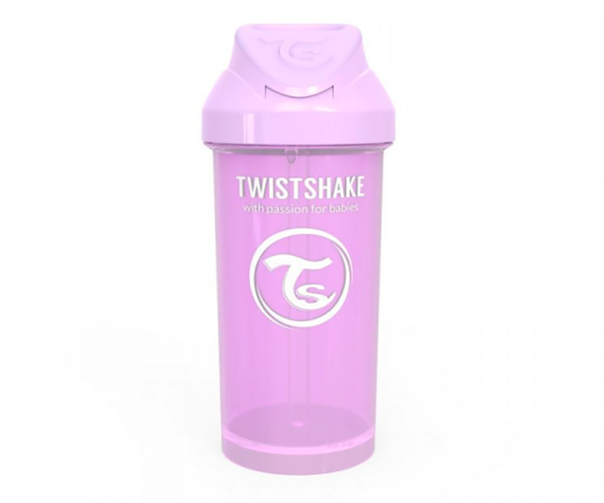 Botella Pajita TwistShake Rosa Pastel