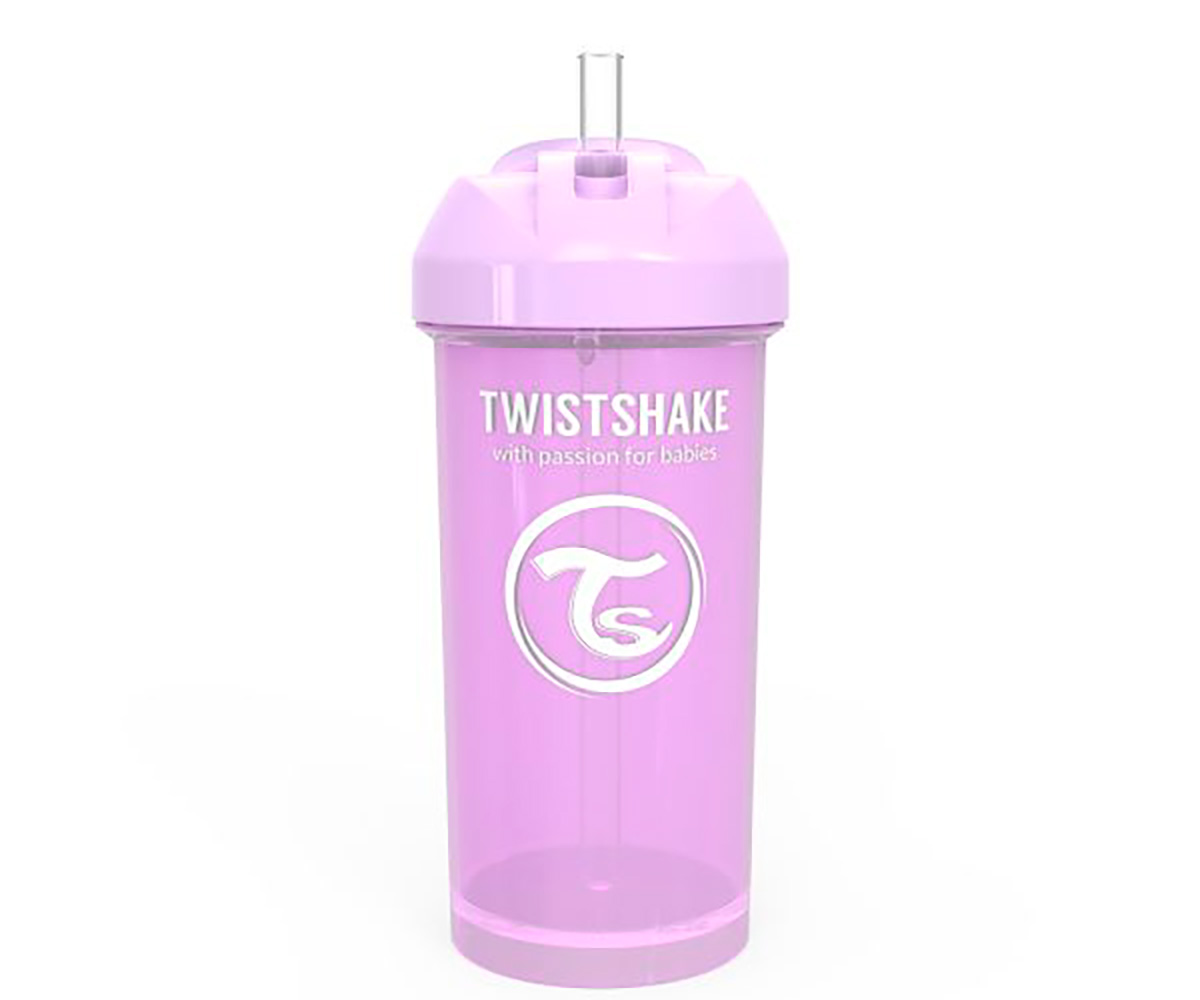 Twistshake Bottiglia Cannuccia Pastel Lavanda 360ml