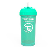 Vaso Antiderrame con Pajita Verde Pastel 360ml