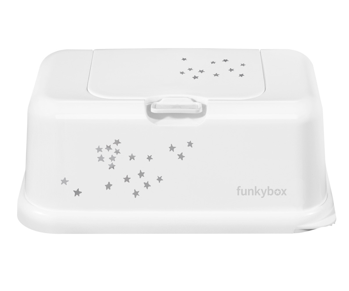 Boîte à Lingettes Funkybox Étoiles Blanches