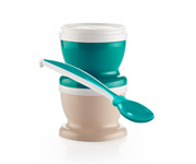 2 Petits pots de conservation repas + Cuillres d\'meraude