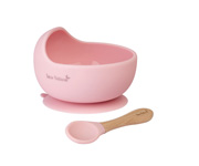 Bol Ventouse avec Cuillres Rose