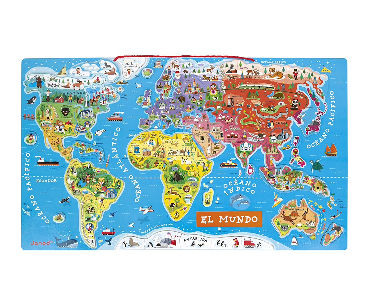 Puzzle Magnético Mapa Del Mundo
