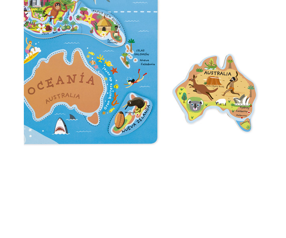 Carte du Monde Puzzle Magnétique - Tutete