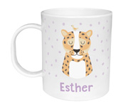 Taza de Plstico Personalizada Leopardo