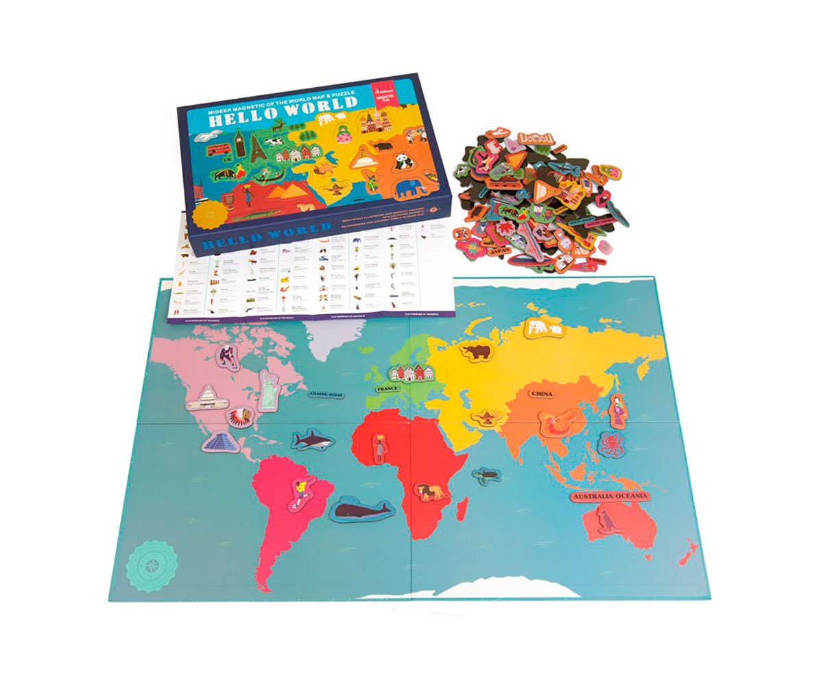 Carte du Monde Puzzle Magnétique - Tutete