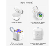 Mini Esterilizador Chupetes 59S Luz LED Blanco
