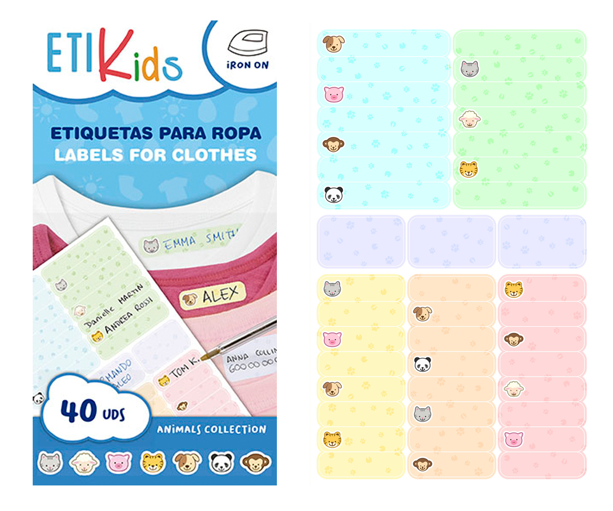 40 tiquettes pour Vtements crit ton texte Animaux