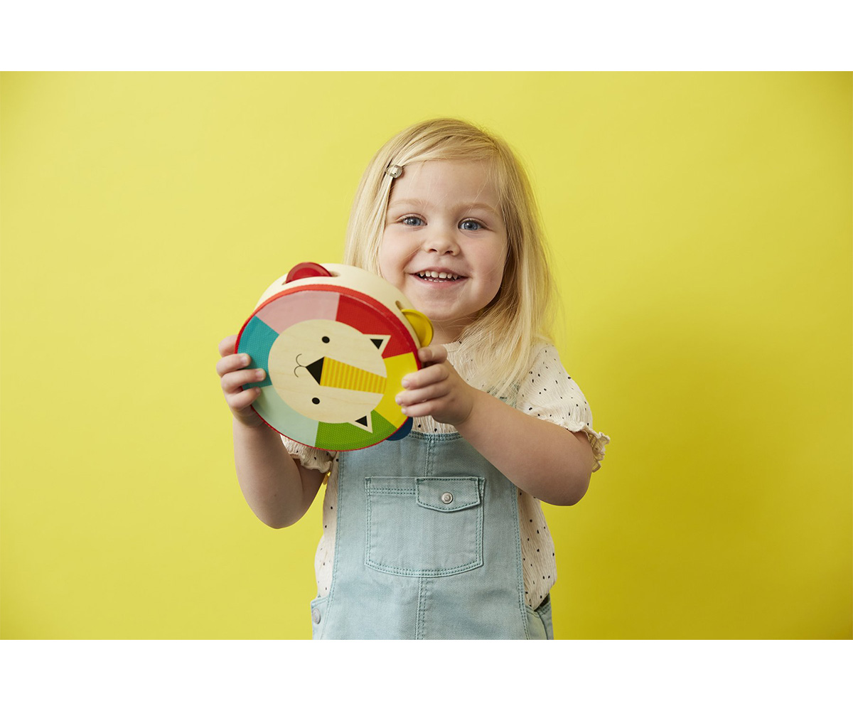 Tambourin, jouets en bois