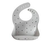 Bavoir en silicone Mushie Letters Blanco
