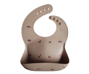 Bavoir en silicone Mushie Safari Tan