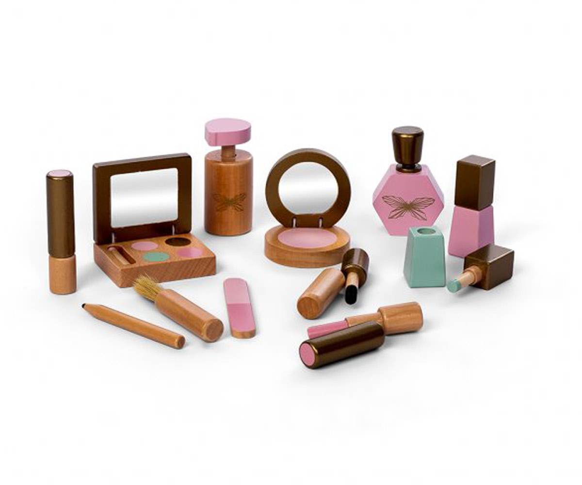 Set de maquillaje con accesorios de madera - PlanToys