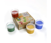 4 Potes Pintura de Dedos Natural Caixa Louro