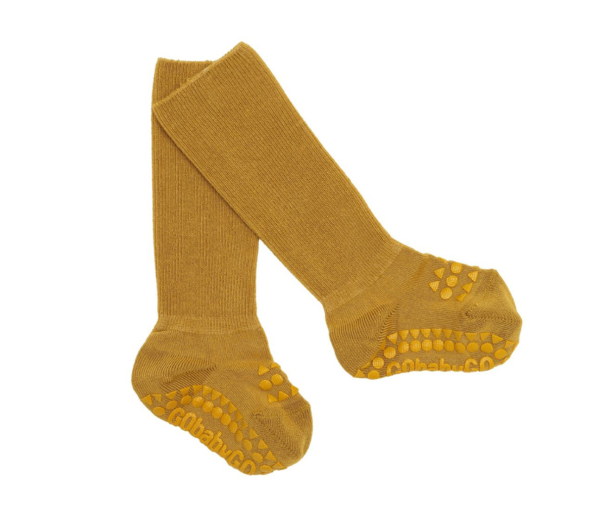 Chaussettes En Bambou Antidérapantes  Couleur Moutarde