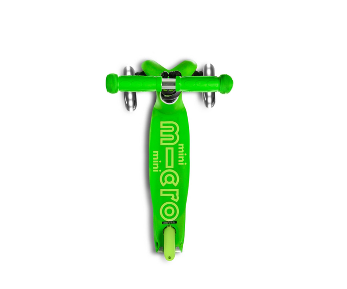 Patinete Mini Micro Deluxe Verde Luces LED