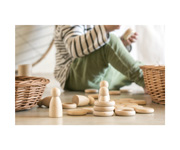 Nins con Anelli e Monete Legno Naturale