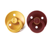 2 Chupetes BIBS Mustard/Wine