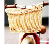 cesta de mimbre para trybike vintage