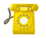 Telfono de Madera Retro Amarillo