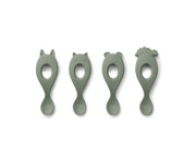 4 Cucharas Silicona Liva Faune Green