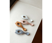Lot de 4 Cuillres Silicone Liva Faune Vert