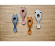 Lot de 4 Cuillres Silicone Liva Faune Vert