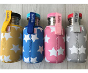 Housse Noprne Personnalisable toiles Turquoise 350ml