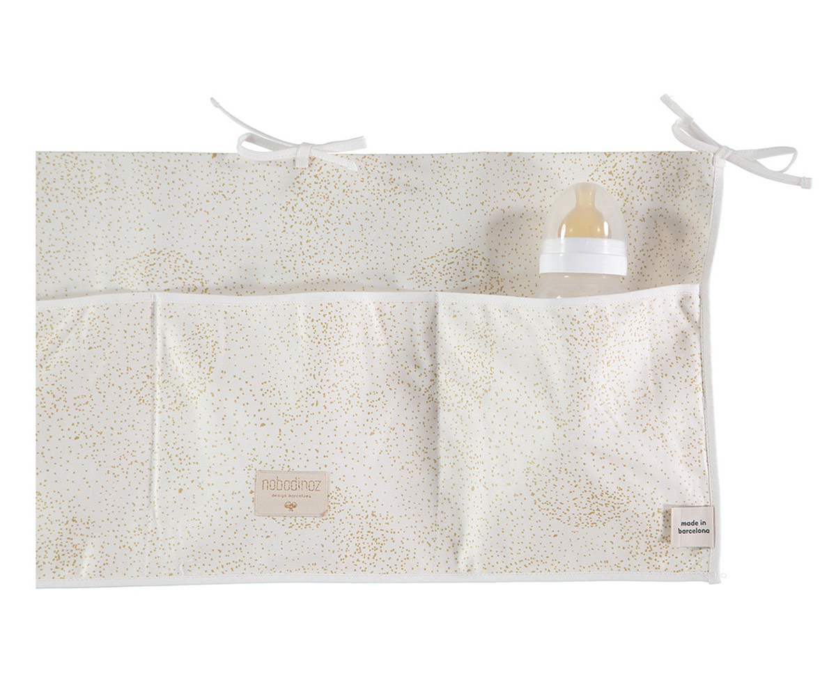 Organisateur Pour Lit Bebe Merlin Gold Bubble White Tutete