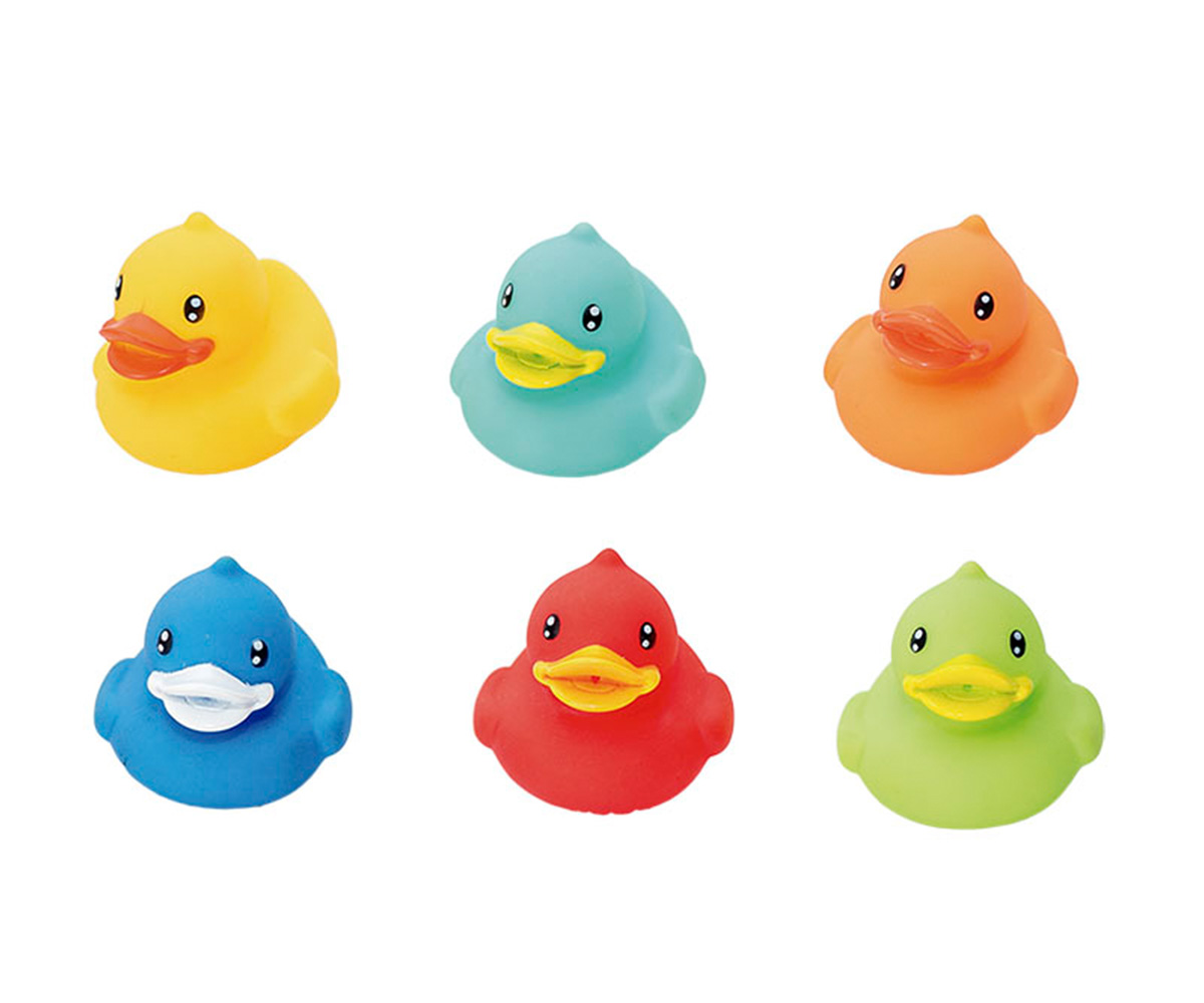 6 Patitos De Goma Para Baño