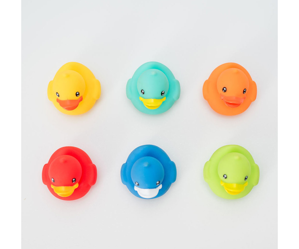 6 Patitos De Goma Para Baño