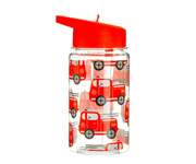 Botella Plstico con Pajita Bomberos