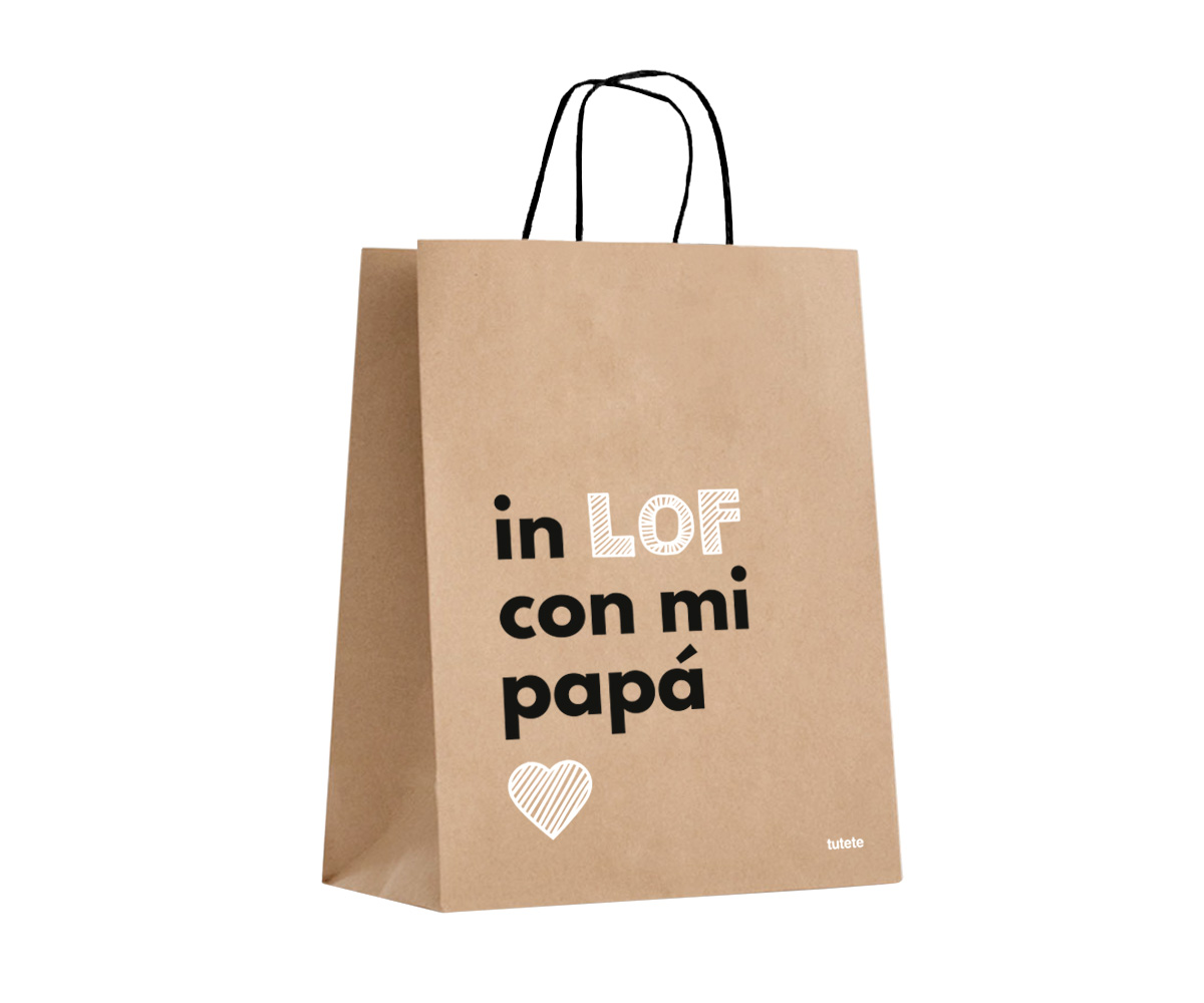 Bolsa Regalo Papel Kraft con mi Papá - Tutete