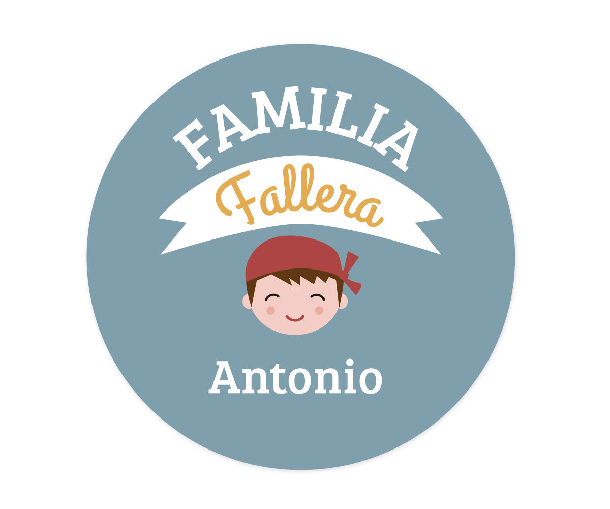 Imán Personalizado Papá Familia Fallera